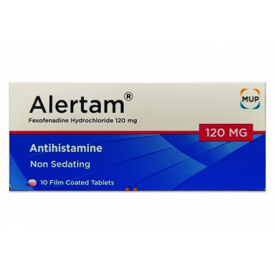 ALERTAM 120 MG ( FEXOFENADINE ) ANTIHISTAMINE 10 FILM-COATED TABLETS